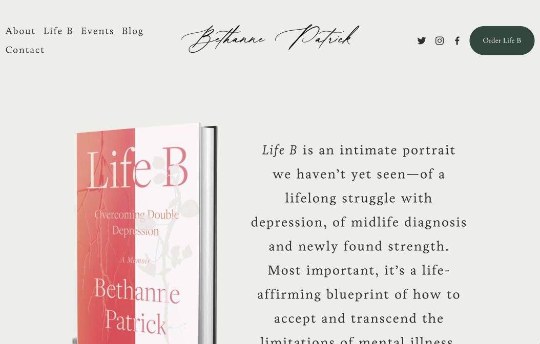 Bethanne Patrick website on desktop