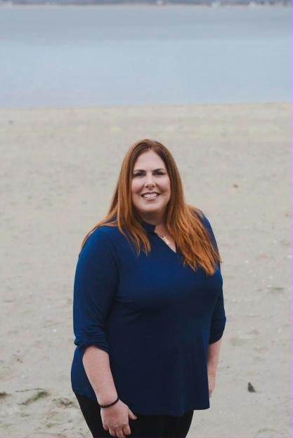 Branding headshot on the beach in Narragansett, Rhode Island