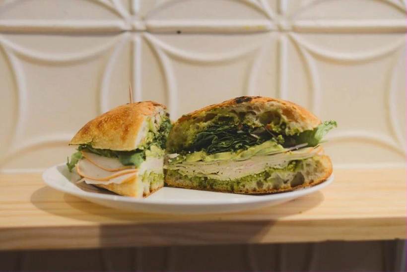 Food photography of a sandwich for a Rhode Island cafe
