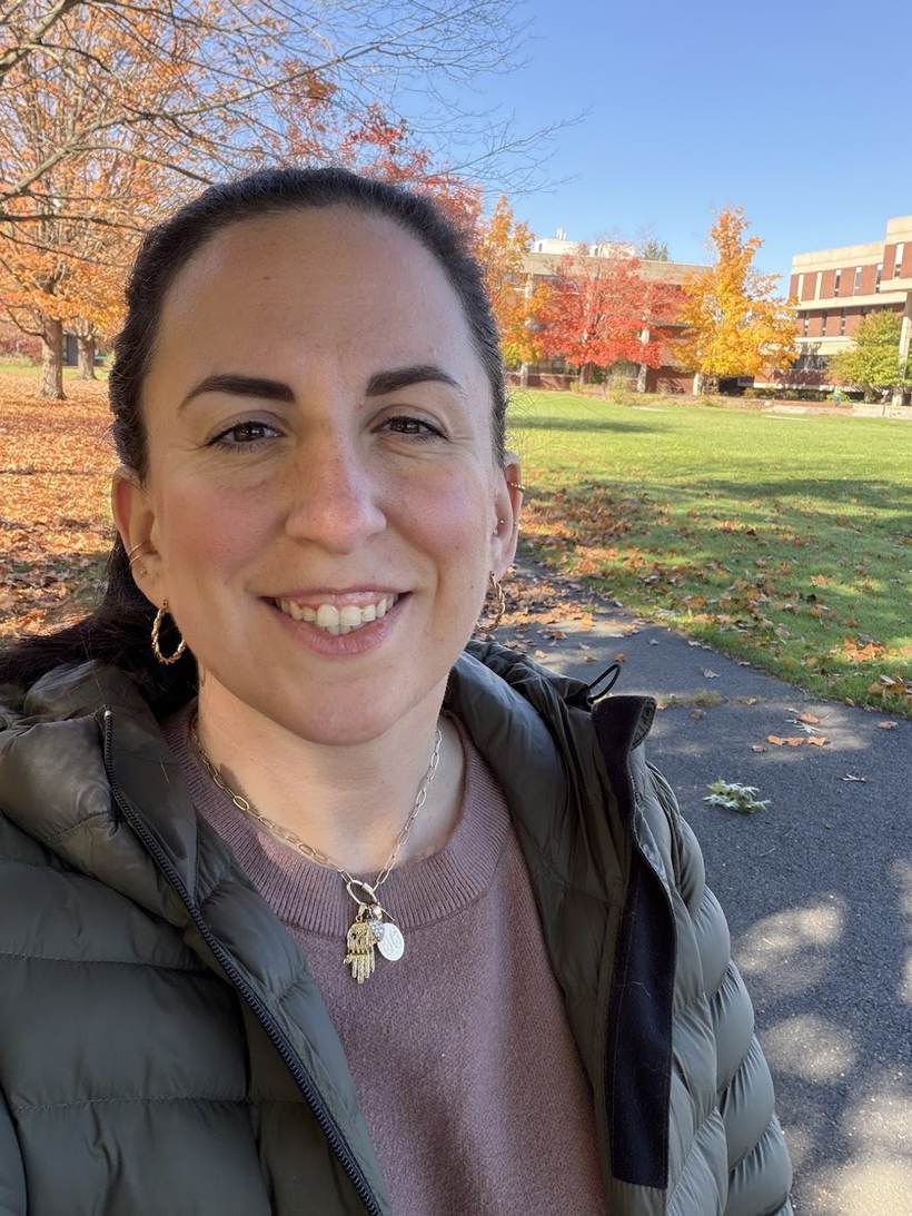 Emily Homonoff on a fall day in Rhode Island