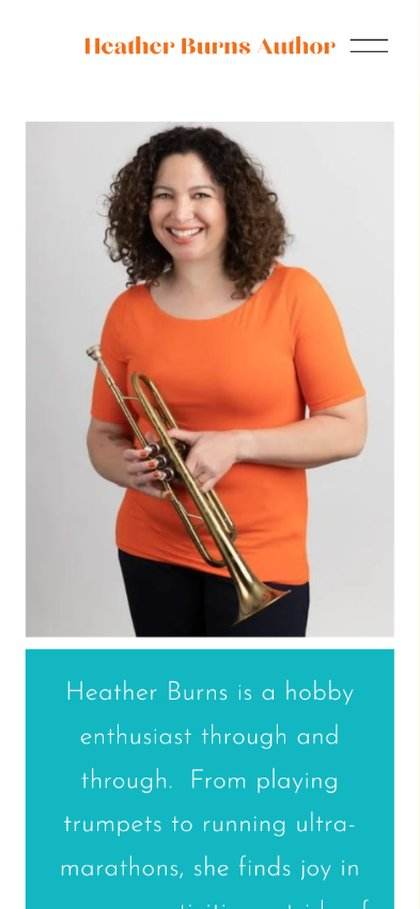 Heather Burns website on mobile