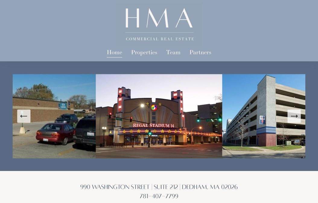 HMA website on desktop, designed by Little Lion Creative