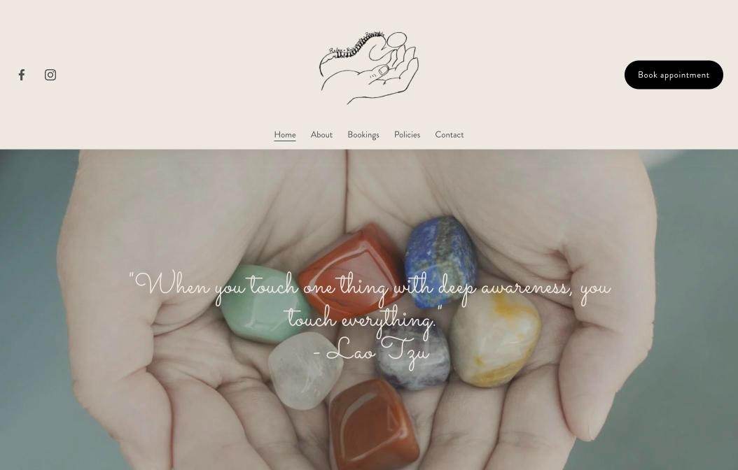 ML Davis Oasis website on desktop, designed by Little Lion Creative