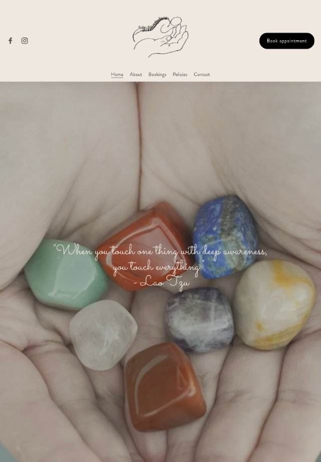 ML Davis Oasis website on tablet