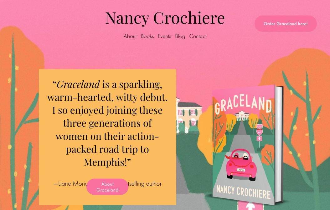 Nancy Crochiere website on desktop, designed by Little Lion Creative