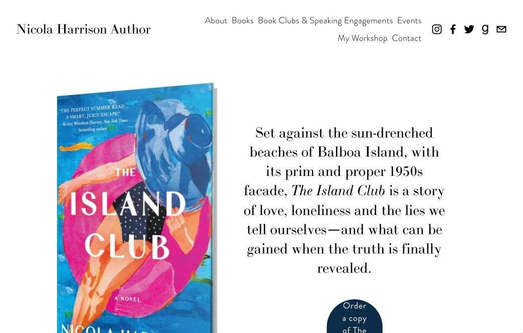 Nicola Harrison website on desktop, designed by Little Lion Creative