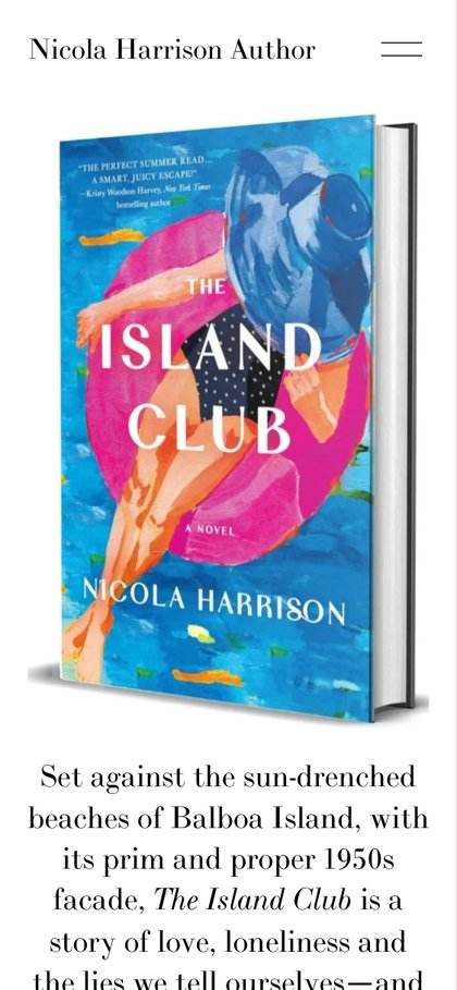 Nicola Harrison website on mobile